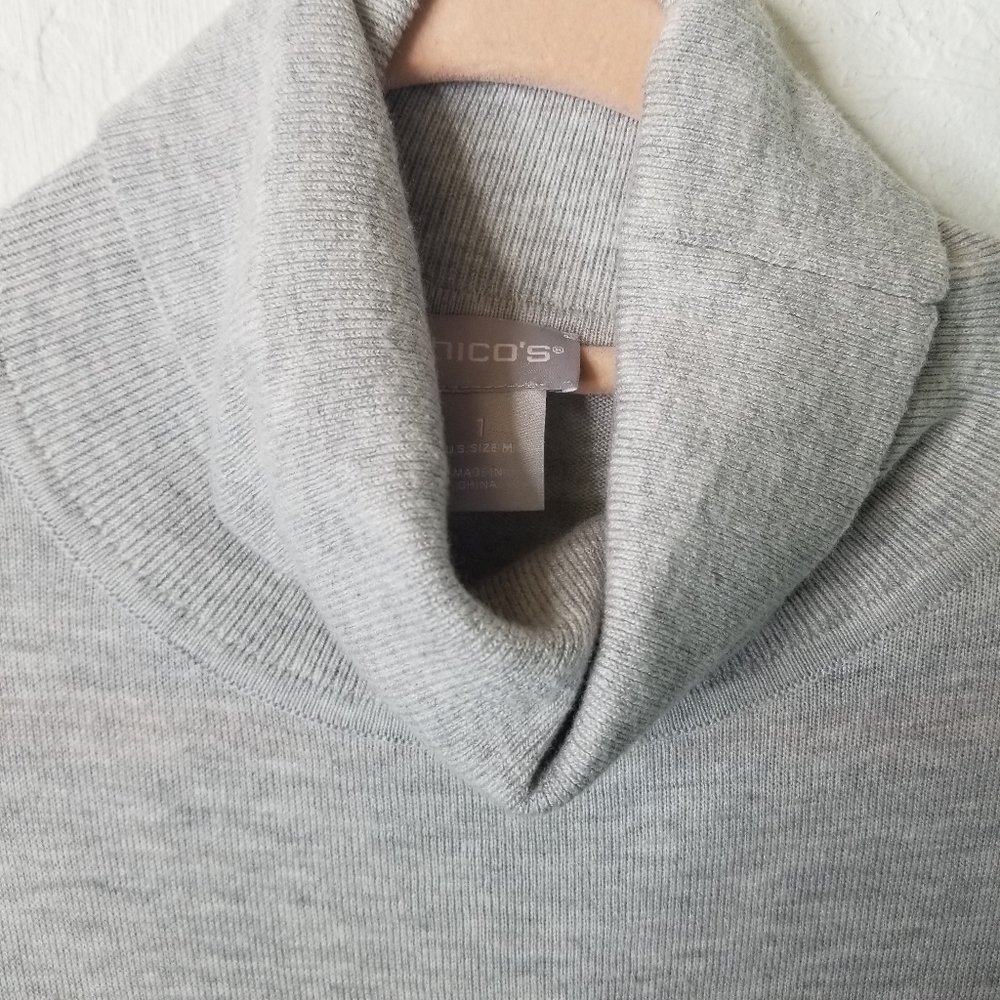 Chicos heathered gray turtleneck sweater - Picture 7 of 7